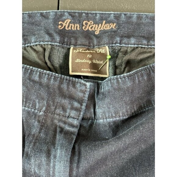 Ann Taylor Modern Fit Lindsay Waist Jean Trousers Sailor Buttons Womens 12 - Picture 5 of 9